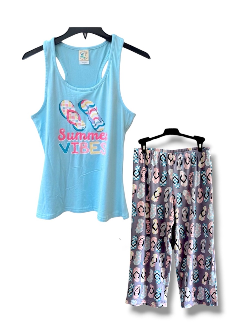 Munki Munki Summer Vibes Capri and Tank Pajama Set